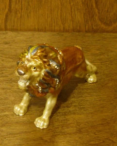 Jeweled Terra Cottage Trinket Box #TJ1167 LION, 2.75" NEW/Box From Retail Store - Picture 1 of 2