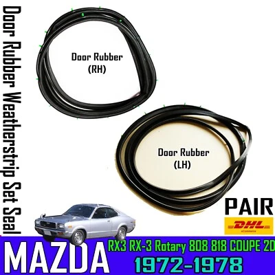 PARA MAZDA RX3 808 K303 Rotary 1972-77 COUPE 2-DOOR JUEGO DE TIRAS DE GOMA PAR Foto 1 de 3