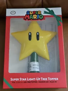 Super Mario Tree Topper Super Star Gen 2 Light Up Plug In 9" Nintendo Christmas - Picture 1 of 2