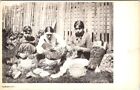 INDIAN Women Weaving Baskets, Papoose, ALASKA Postcard - Albertype