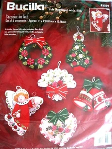 Bucilla Christmas ORNAMENT Felt Silk Ribbon KIT, DECORATE THE TREE,83509,Angel - Picture 1 of 9