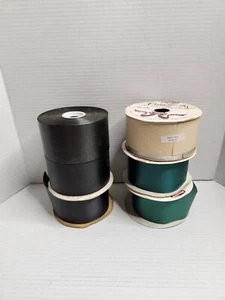 Cinta de satén Flora vintage Berwick negra plata cazador verde boda artesanía suministro - Imagen 1 de 8