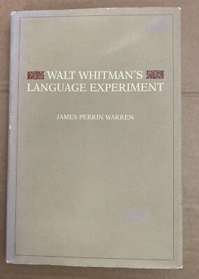Walt Whitman's Language Experiment - James Warren - Hardback / Jacket - 1990 - Image 1 of 4