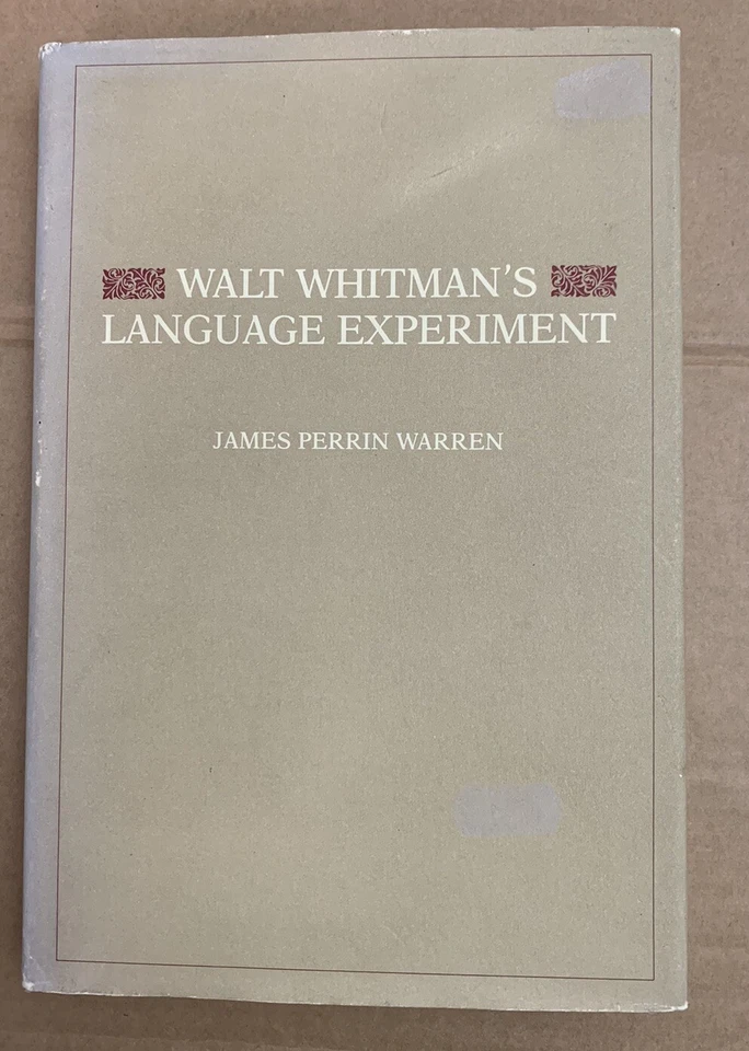 Walt Whitman's Language Experiment - James Warren - Hardback / Jacket - 1990 - Image 1 of 4