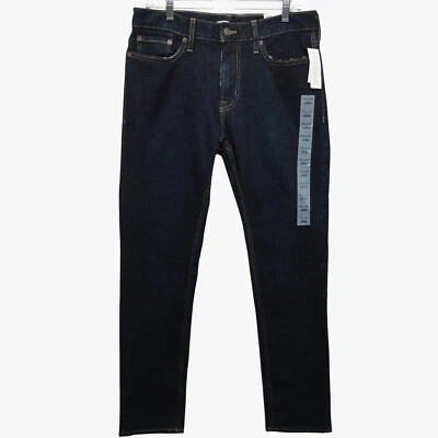 Old Navy Slim Blue Jeans Mens Size 33x30 Actual Built in Flex Stretch Dark New - Image 1 of 4
