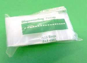 4mil Reloc Reißverschlusstaschen 2x3 wiederverschließbar H.D.2""x3"" 100 Reißverschluss Verschluss dicke Baggies - Bild 1 von 6