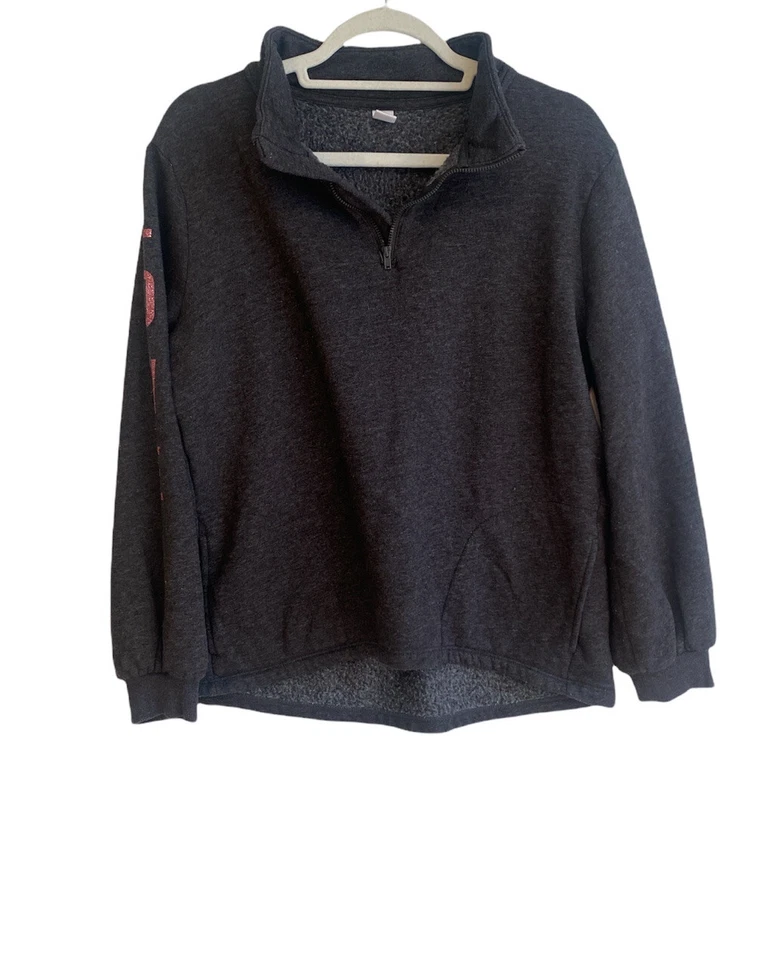 Antigua Sudadera Gris Azul Marino Niñas Halo Cremallera XXL 16 Plus -n- Foto 1 de 4