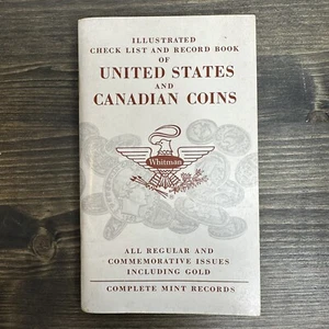 1960 Whitman Illustrated Checklist Record Book of United States Canadian Coins - Foto 1 di 10