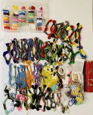 Lot Of 90+ Embroidery Thread New & Used - Image 1 of 4