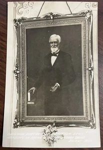 RPPC EKC 1939-50 Biloxi MS Jefferson Davis Portrait Hanging in Parlor of Shrine - Picture 1 of 2