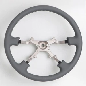 1995-1997 Land Cruiser 80 Genuine Leather Steering Wheel, Gray Free Shipping JPN - Bild 1 von 3