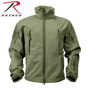 Chaqueta Softshell Rothco US Special Spec Ops Ejército Táctico Polar Oliva Monótona - Imagen 1 de 3