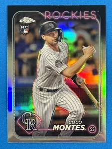 2024 Topps cromo refractor paralelo #182 Coco Montes Colorado Rockies novato radiocontrol - Imagen 1 de 3