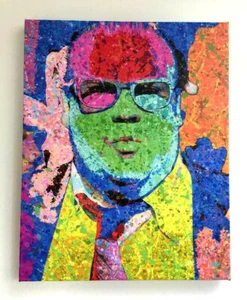 Chris Farley Mixed Abstract Pop Art Painting Print on Canvas SNL NYC Artwork - Picture 1 of 9