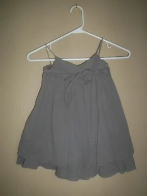 VESTIDO ZARA NIÑOS GRIS CORREA ESPAGUETI 100% ALGODÓN TALLA 104 3 4 Foto 1 de 4