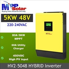 5000w 48vdc Hybrid Solar inverter 230vac grid tid + off grid  high PV input 450v