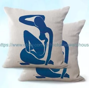 Set of 2 living room pillow covers Henri Matisse The Cut-Outs NUVO cushion cover - Picture 1 of 3