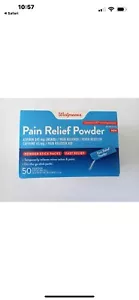 Walgreens Pain Relief Powder 50 Packs, Aspirin 845mg, Caffeine 65mg, Exp 6/31/25 - Picture 1 of 1