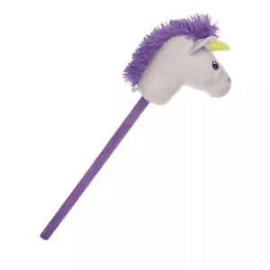 Steckenpferd Spielpferd Plüsch Hobby Horse Einhorn auf Stock für Kinder 85 cm - Bild 1 von 7