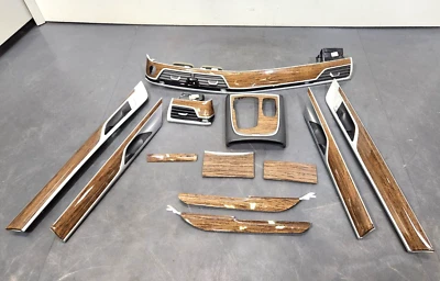 ✅ 16-19 OEM BMW G12 consola central tablero puertas madera roble luz interior juego molduras Foto 1 de 4