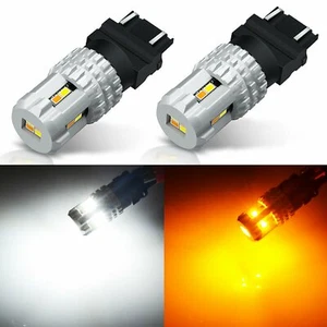 JDM ASTAR 2X 3157 Dual Color Switchback LED Turn Signal Light Bulbs Amber White - Picture 1 of 6