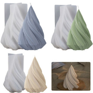 Cone-shaped Spiral Silicone Mold Aromatherapy Candle Moulds Wax Plaster Soap