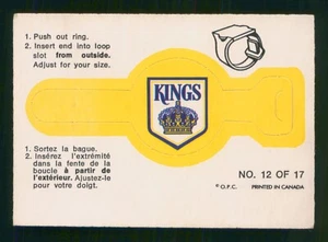 ANILLOS O-PEE-CHEE 1973-74 LOS ANGELES KINGS 73-74 #12 EX+ 97209 - Imagen 1 de 2