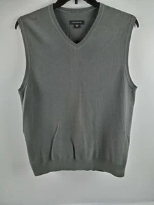Structure Vest Men Size Large Gray Pull Over 100% Cotton Vneck Classic - Picture 1 of 6