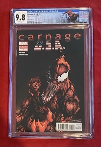 Carnage USA #1 1:100 Humberto Ramos variante CGC 9.8 2012 Marvel etichetta personalizzata - Foto 1 di 4