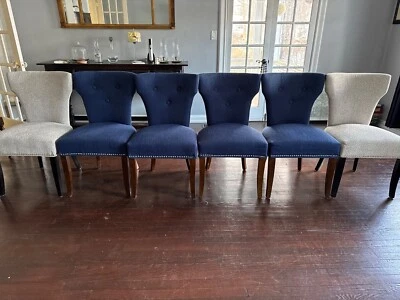 Bassett Dining Room chairs set Of 4 blue, 2 gray - Image 1 of 2