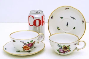 Set of 2 Augarten Wein Hand Painted Porcelain Teacup & Saucer Style 62-6418 #52 - Picture 1 of 14