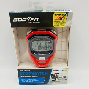 BodyFit Pro Series Stopwatch w/100 Lap Memory Red New! - Picture 1 of 4