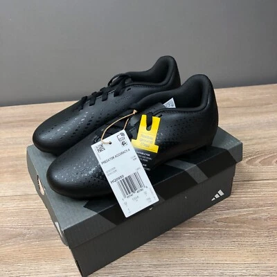 Adidas Predator Accuracy.4 FxG J Soccer Cleats HQ0950 Youth Size 1 Black NEW - Image 1 of 4