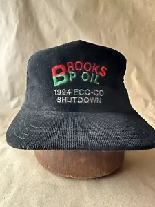 Vintage Brooks BP Oil Shutdown, 1994, velluto a coste, SnapBack, colorato, USA - Foto 1 di 6