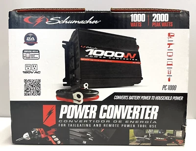 Inversor de potencia Schumacher 1000 vatios/2000 vatios pico. Foto 1 de 4