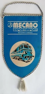 Romania, 1980's, Vintage Communist Propaganda Pennant - MECANO Exportimport - Picture 1 of 2