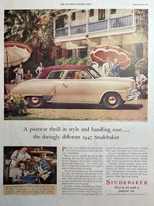 1947 Studebaker Champion Regal DE Luxe 2 Door Sedan Automobile VTG Print Ad - Picture 1 of 1