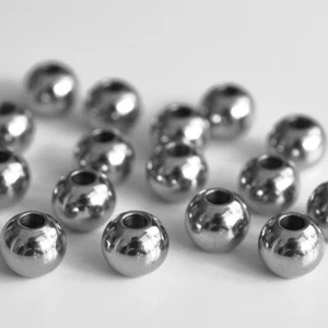 10 St. Mittelgroße Ø 3 (8x6,5) mm Edelstahl-Perlen Rondellen Zwischenperlen - Bild 1 von 3