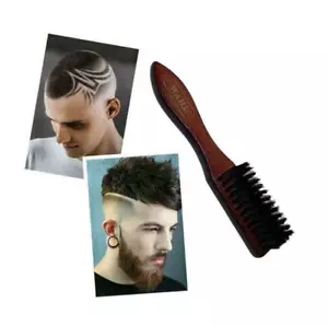 Wahl Skin Fade Brush Bristle Hair Beard Wooden Handle Men Grooming For Barbers - Picture 1 of 3