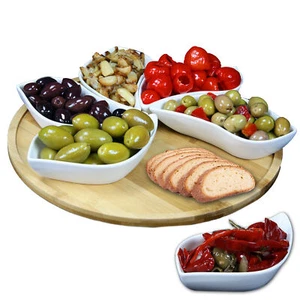 Elama Signature Modern 13.5 Inch 7pc Lazy Susan Appetizer and Condiment Server S - Picture 1 of 1
