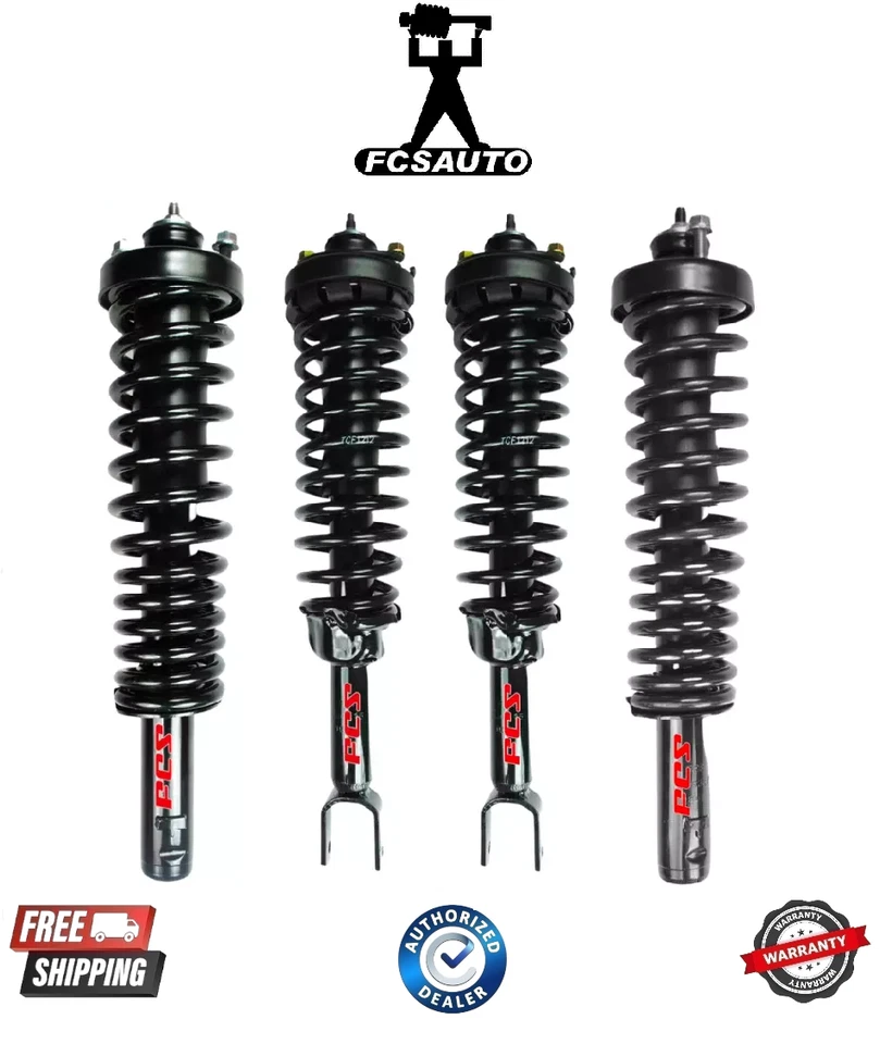 Complete Front & Rear Complete Strut & Coil Spring Fits 1996-2000 Honda Civic - Image 1 of 1