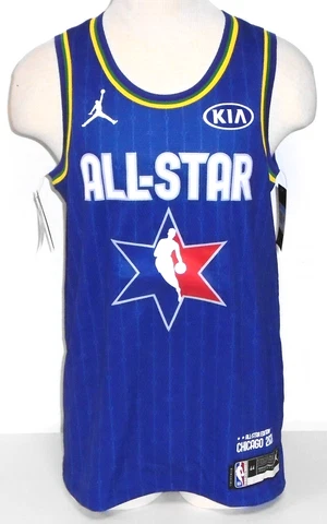 NWT Nike Swingman NBA 2020 Chicago All-Star Game Kyrie Irving Jersey Blue Medium Cover