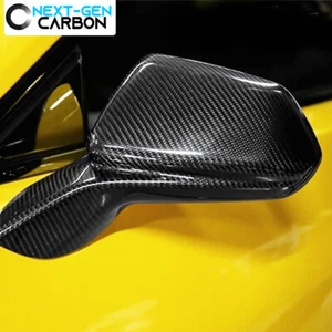 2016-24 Camaro Real Exterior Carbon Fiber Mirror Covers LT RS LT1 ZL1 - Picture 1 of 8