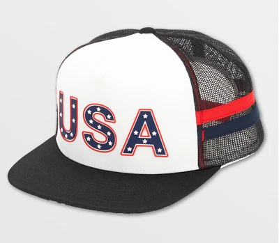 2022 NWT VOLCOM OLYMPIC TEAM TRUCKER SNOWBOARD HAT USST $36 pants snap back
