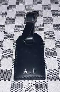 Louis Vuitton small Black W/ Silver Hardware name tag W Initials ( A.I ).￼ - Picture 1 of 8