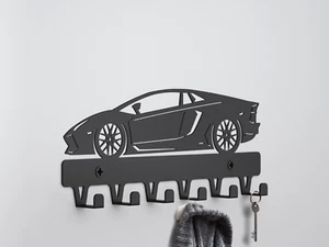 UA Metal Key hanger Lamborghini Aventador gift holder Gift Wall rack countach - Foto 1 di 7