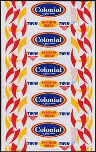 Vintage bread wrapper COLONIAL TWIN Indianapolis Bedford Indiana 1961 unused - Picture 1 of 2