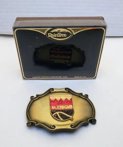 VTG Sacramento Kings Retro Classic Logo Belt Buckle Raintree W Box Made In USA - Picture 1 of 9