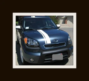 7" offset Rally Stripes Decals Graphics Fit All year Kia SOUL LARGER SET - Picture 1 of 4