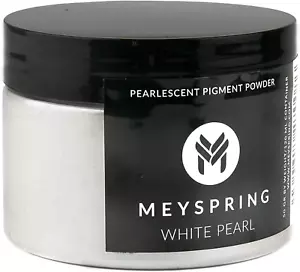 MEYSPRING White Pearl Mica Powder - 50G - White Resin Art Pigment - Mica Powder - Picture 1 of 12